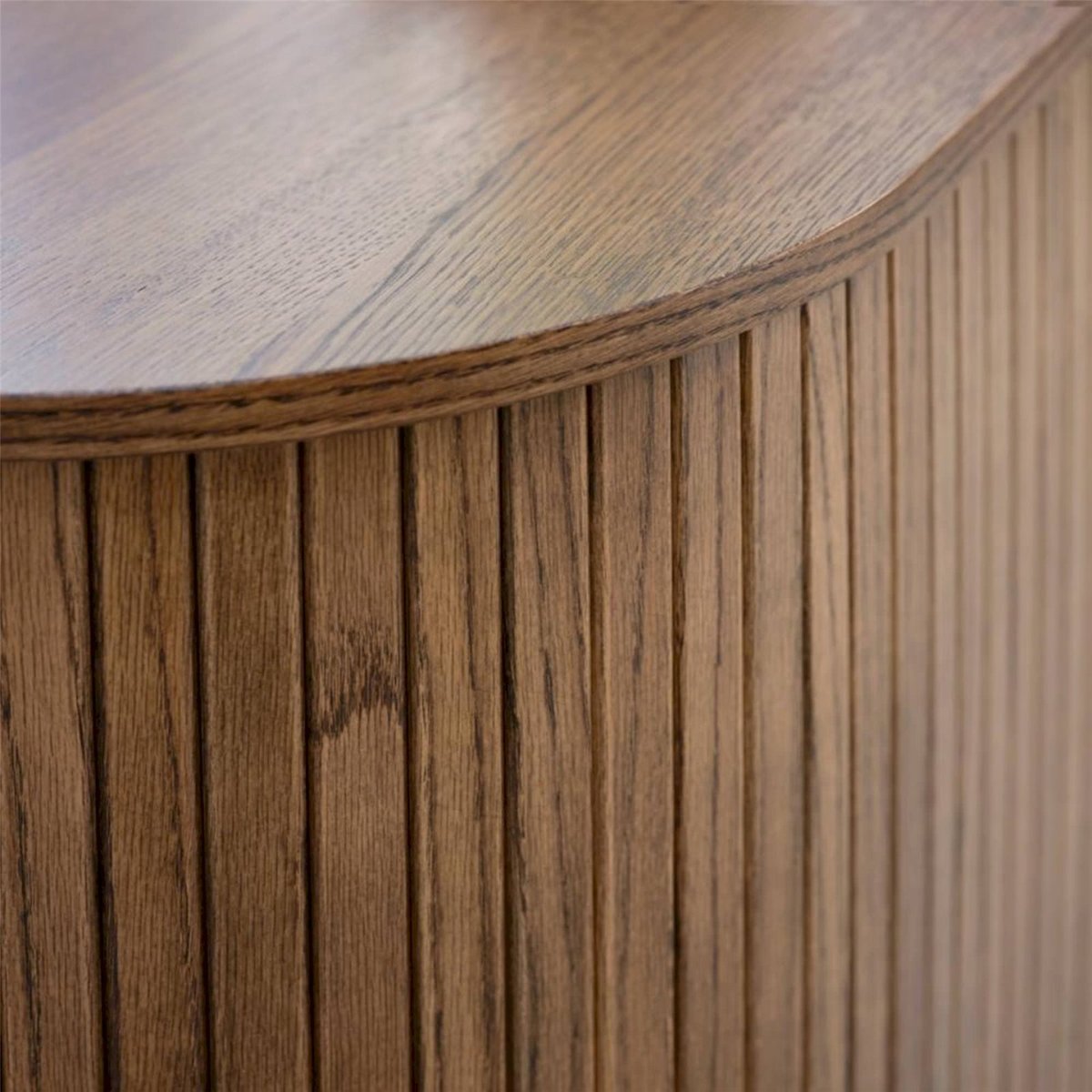 Buffet cannelé en bois collection GATIVEL noir mat, RECOLLECTION