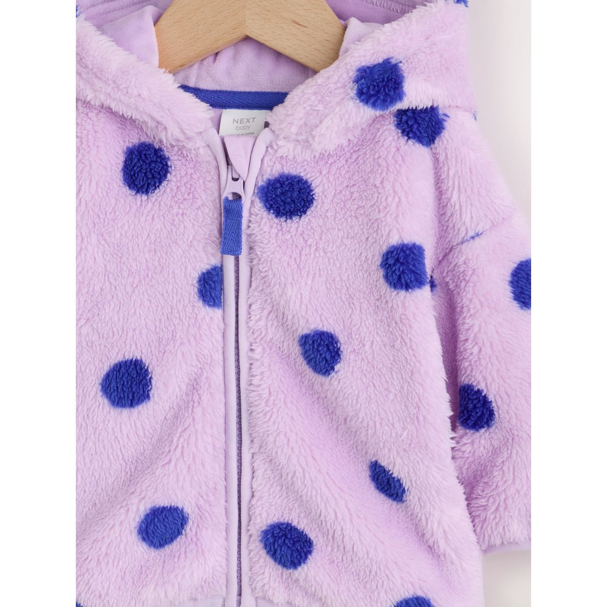 Veste à capuche bébé en polaire tache violette, NEXT