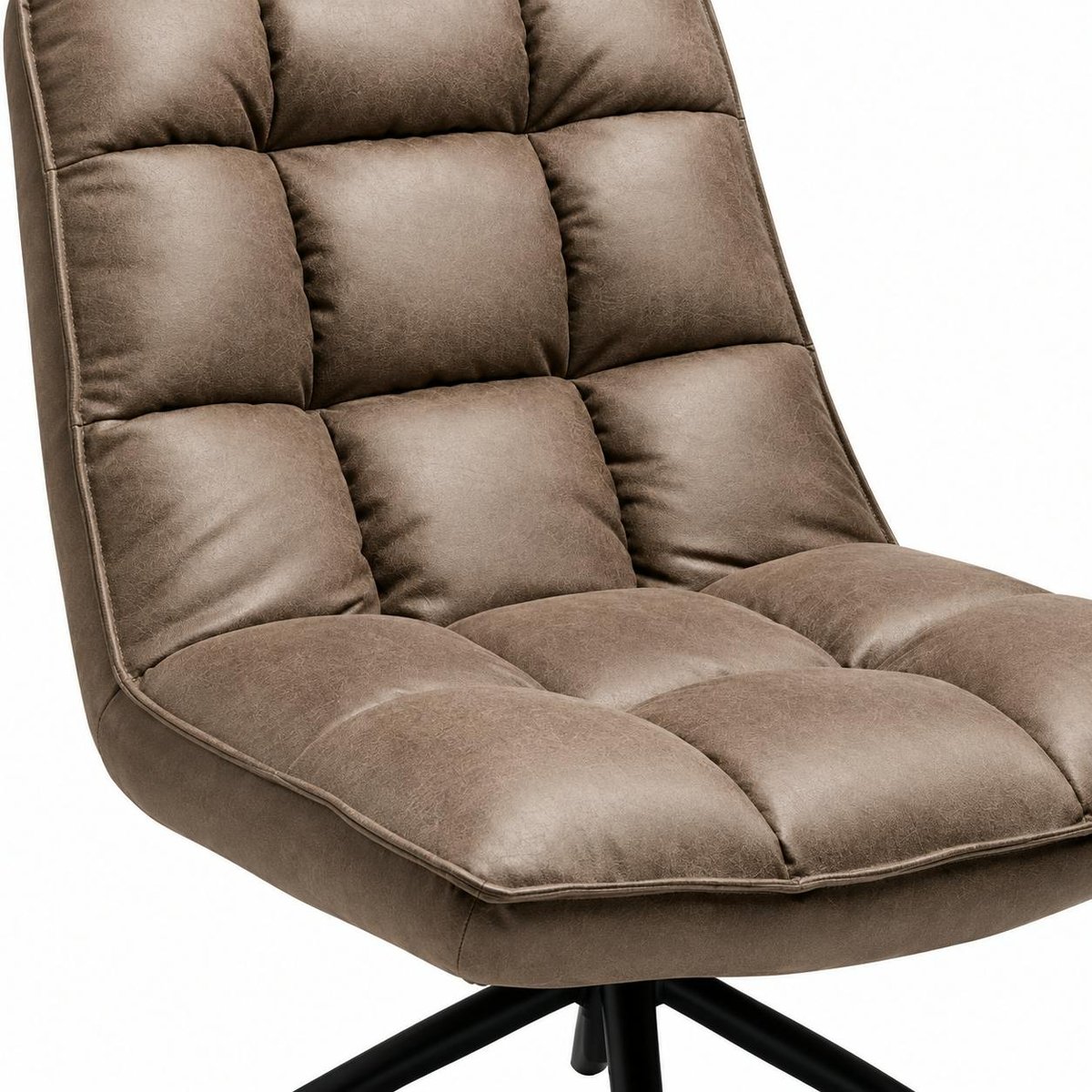 Fauteuil pivotant confort KERALA marron, PIER IMPORT
