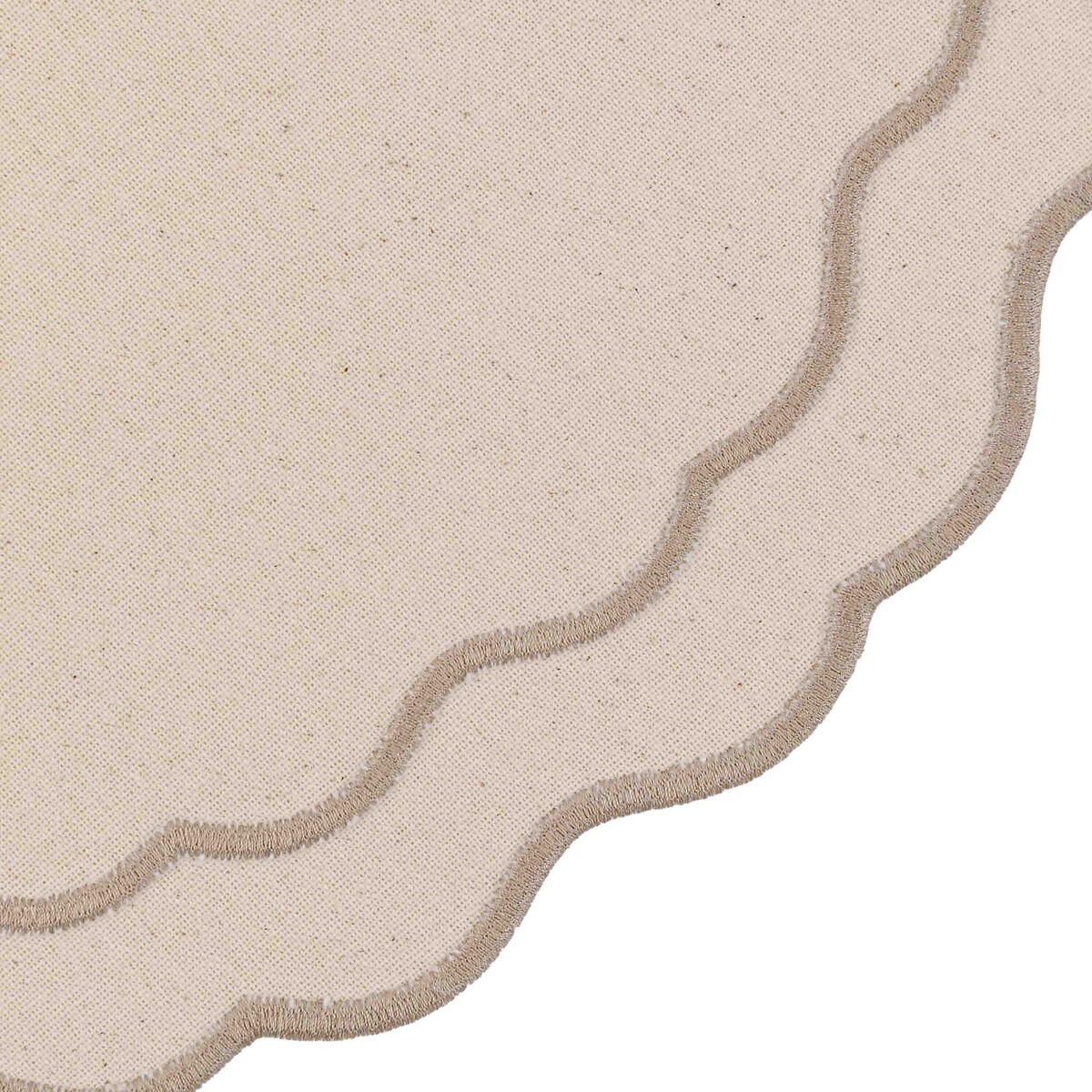 Set of 4 Scalloped Placemats cream, ÉDITÉ