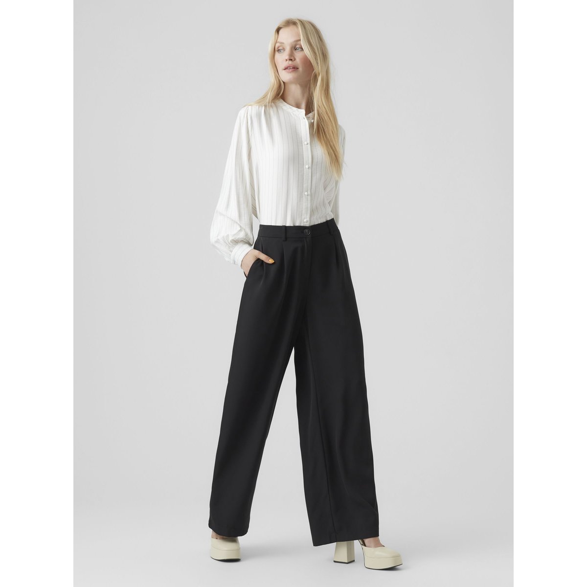 Pantalon À Jambe Large noire - black, VERO MODA