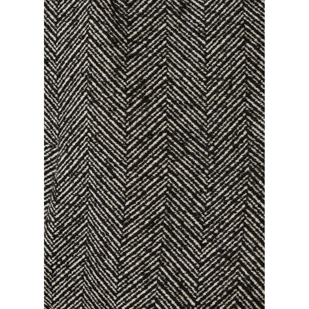 Manteau court ample à chevrons écharpe amovible noir, LA FEE MARABOUTEE