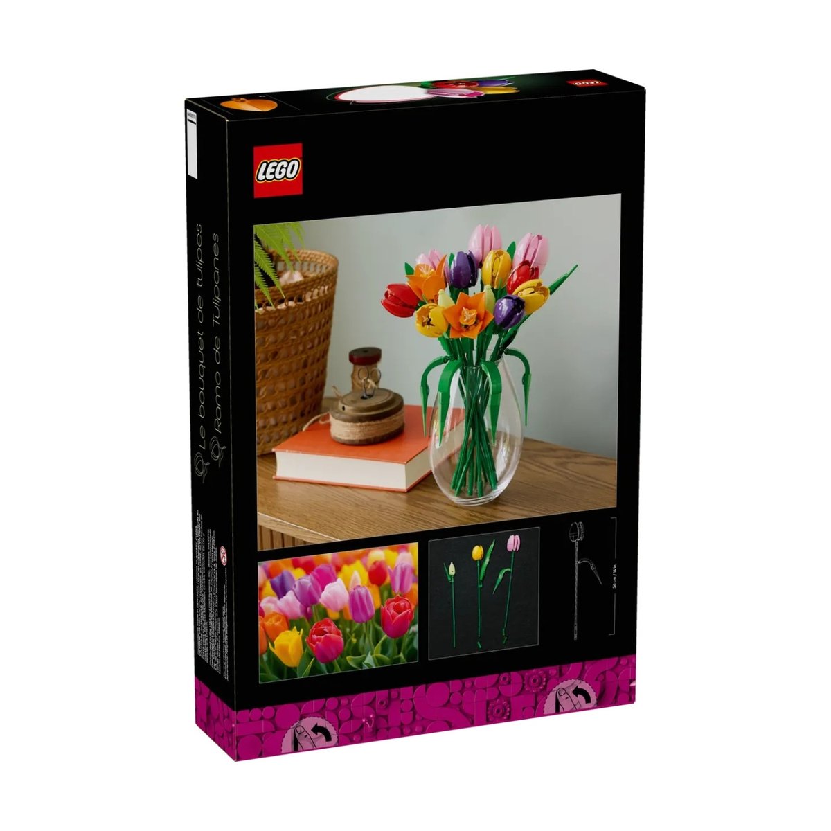 The Botanical Collection Le bouquet de tulipes multicolore, LEGO