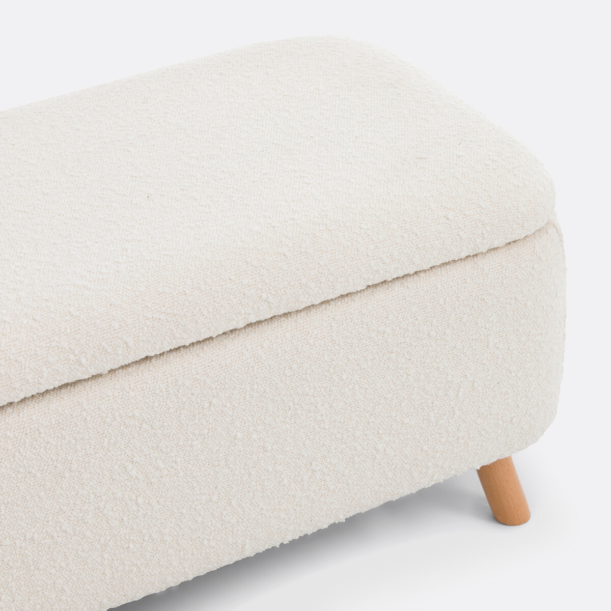 Banc bout de lit coffre, tissu bouclette, Jimi ecru, LA REDOUTE INTERIEURS