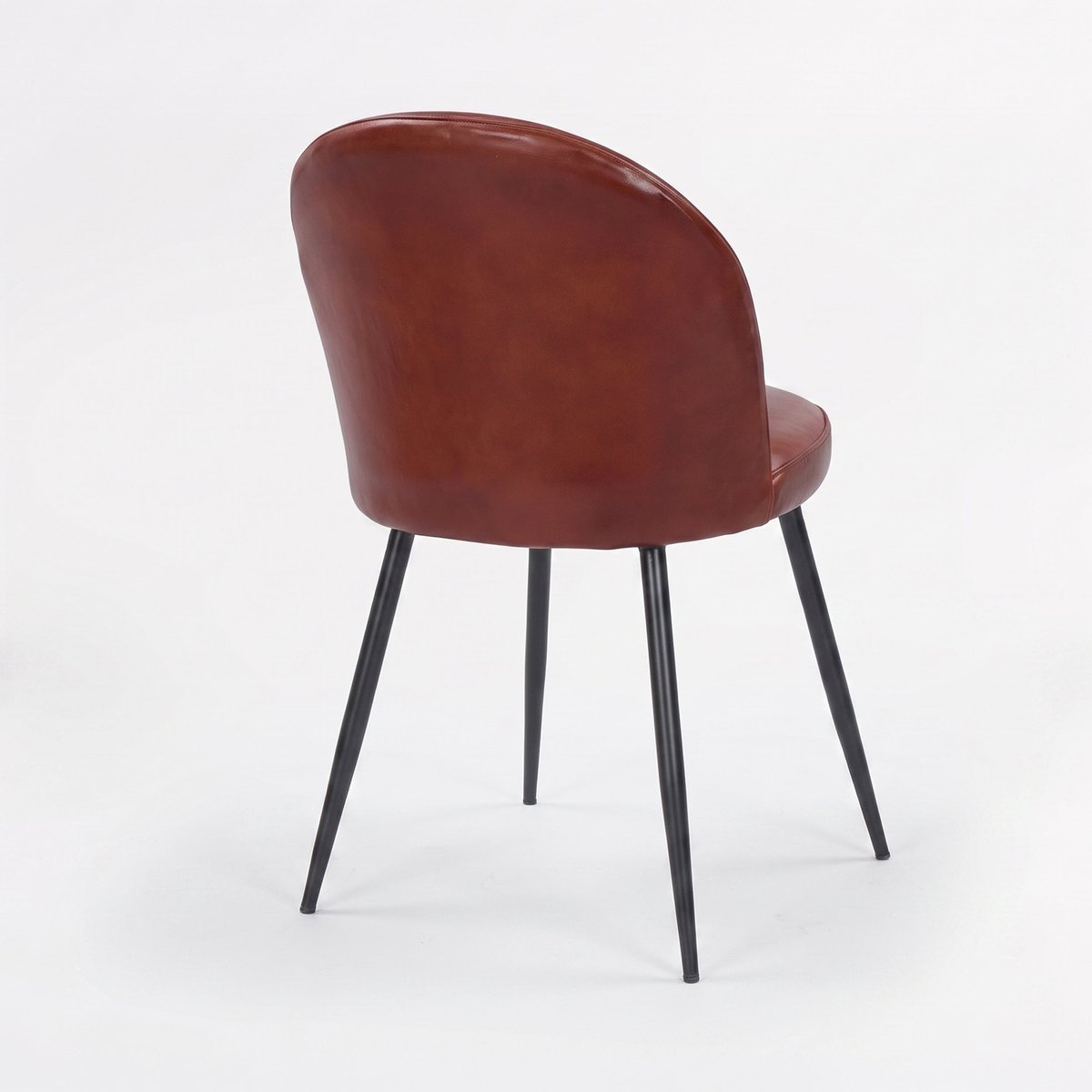 Lot de 2 chaises en cuir de buffle - CÉLESTIN marron rouge, MAISON PAVANE