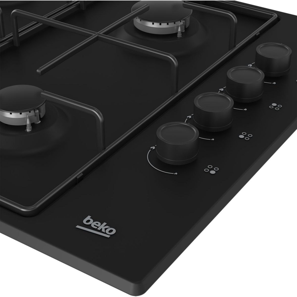 Plaque gaz HIGG64123SB noir, BEKO