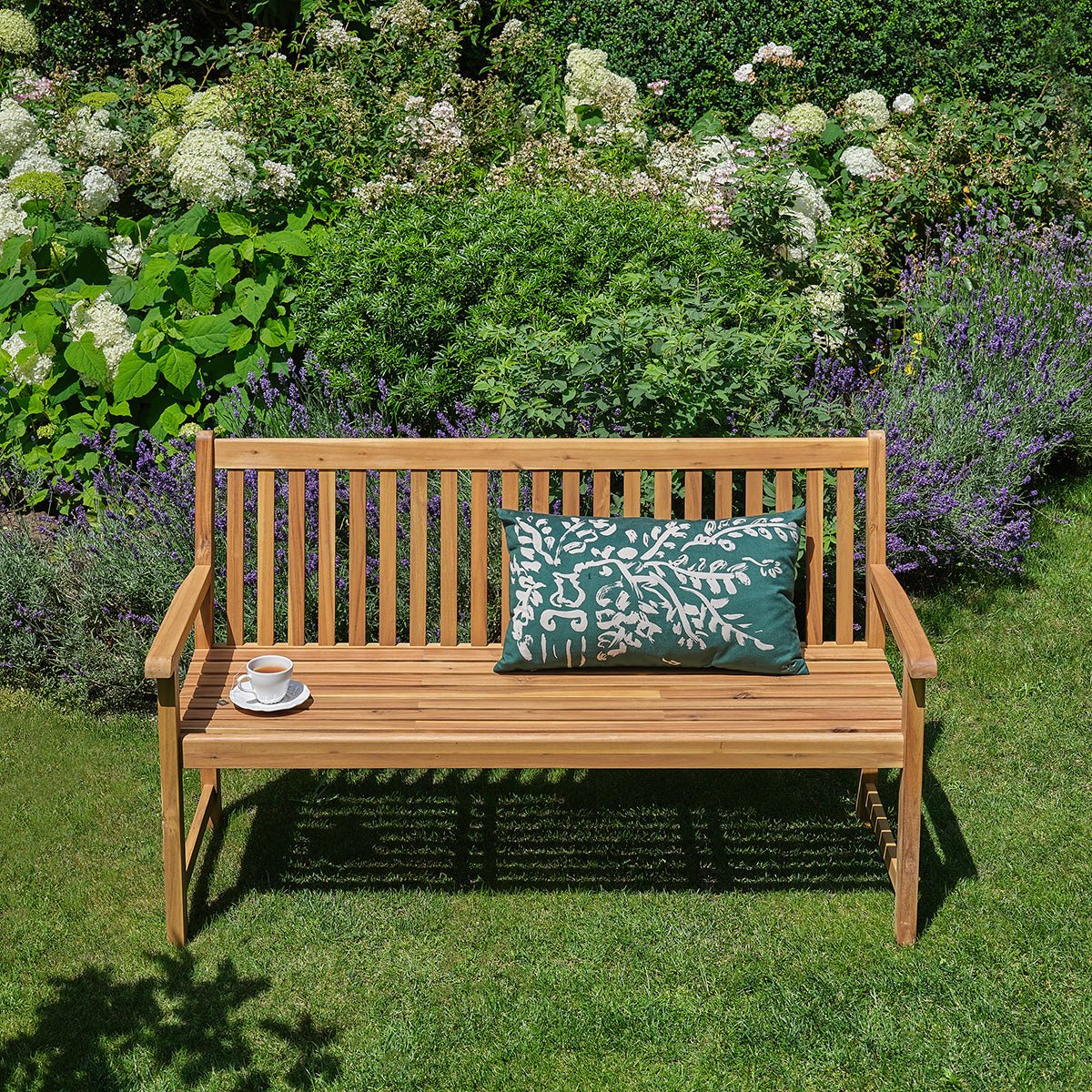 Banc de jardin en acacia massif 150 cm MILOS naturel, BERAH GETAH