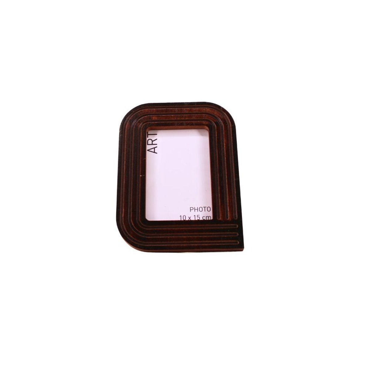 Cadre photo bois structuré 17x22 cm marron, ORNAMI