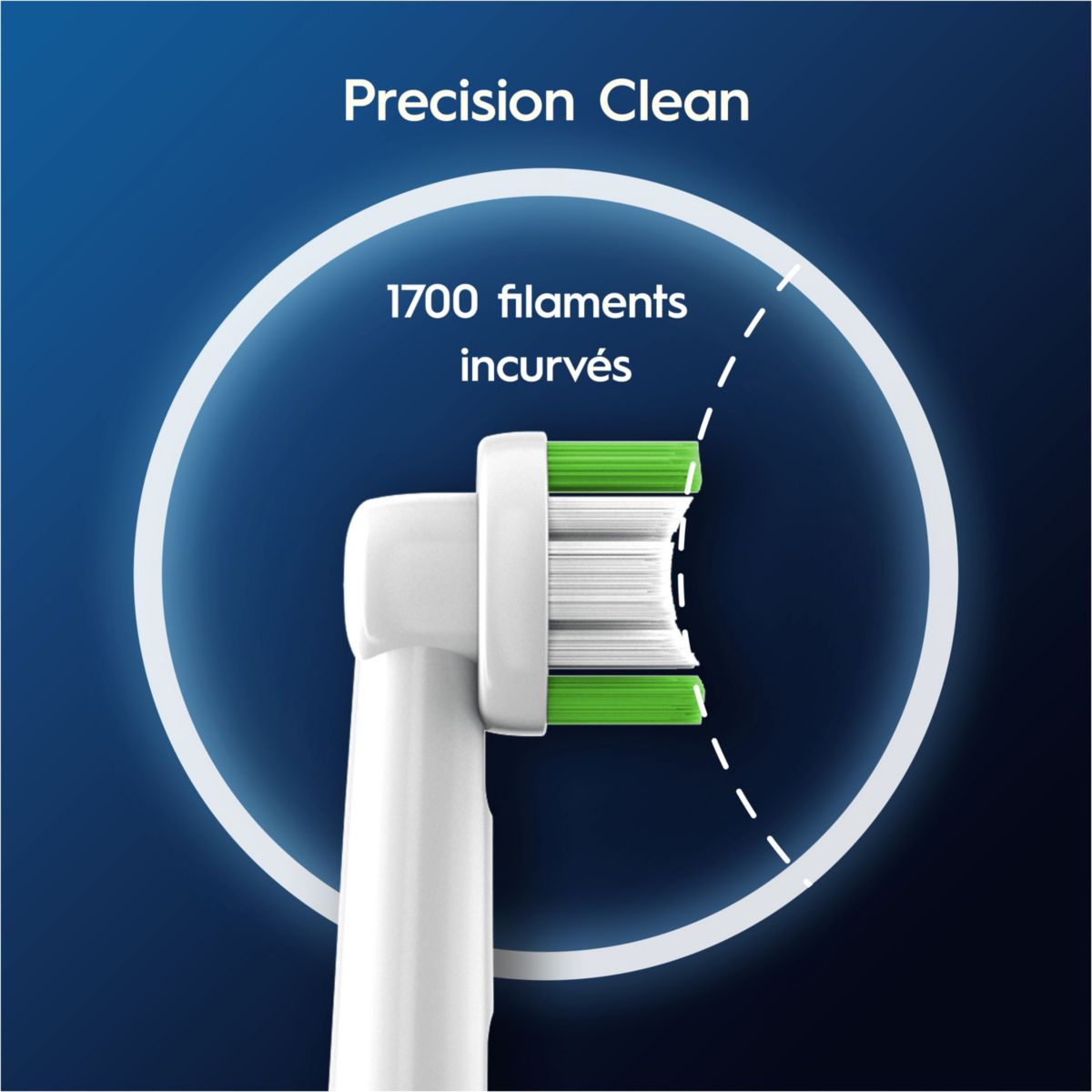 Brossette dentaire Precision Clean X-filaments x10 couleur unique, ORAL B