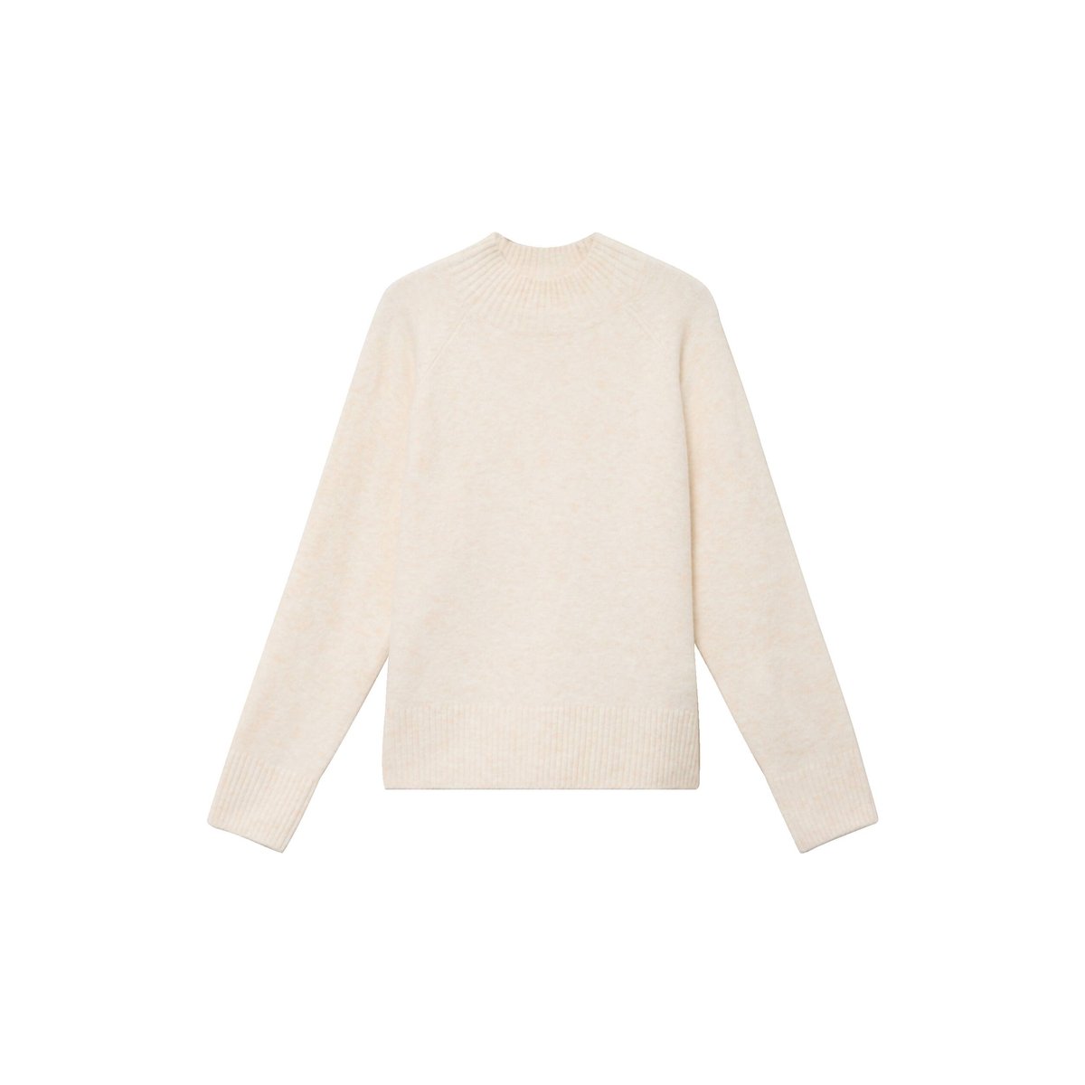 Pull col montant manches longues ecru, CACHE CACHE