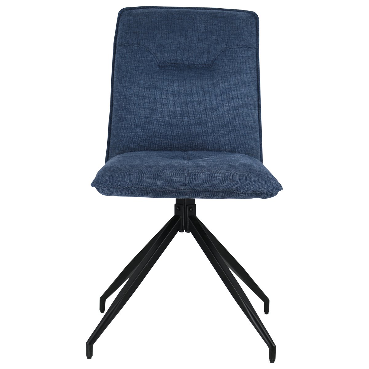 Lot de 2 chaises en tissu bleu, AREN bleu, noir, HAPPY GARDEN