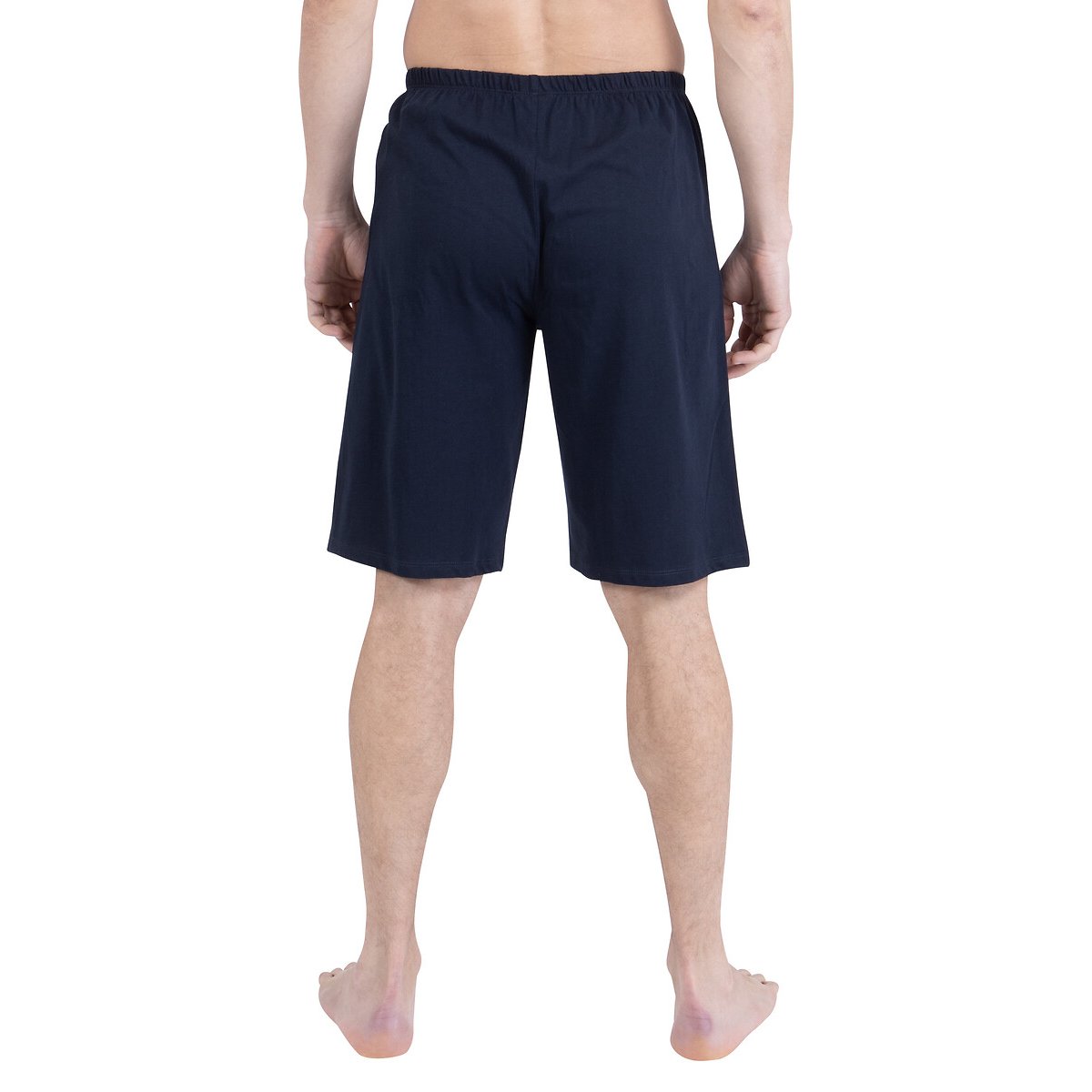 Pigiama corto in cotone, con collo a V blu/marine, ATHENA