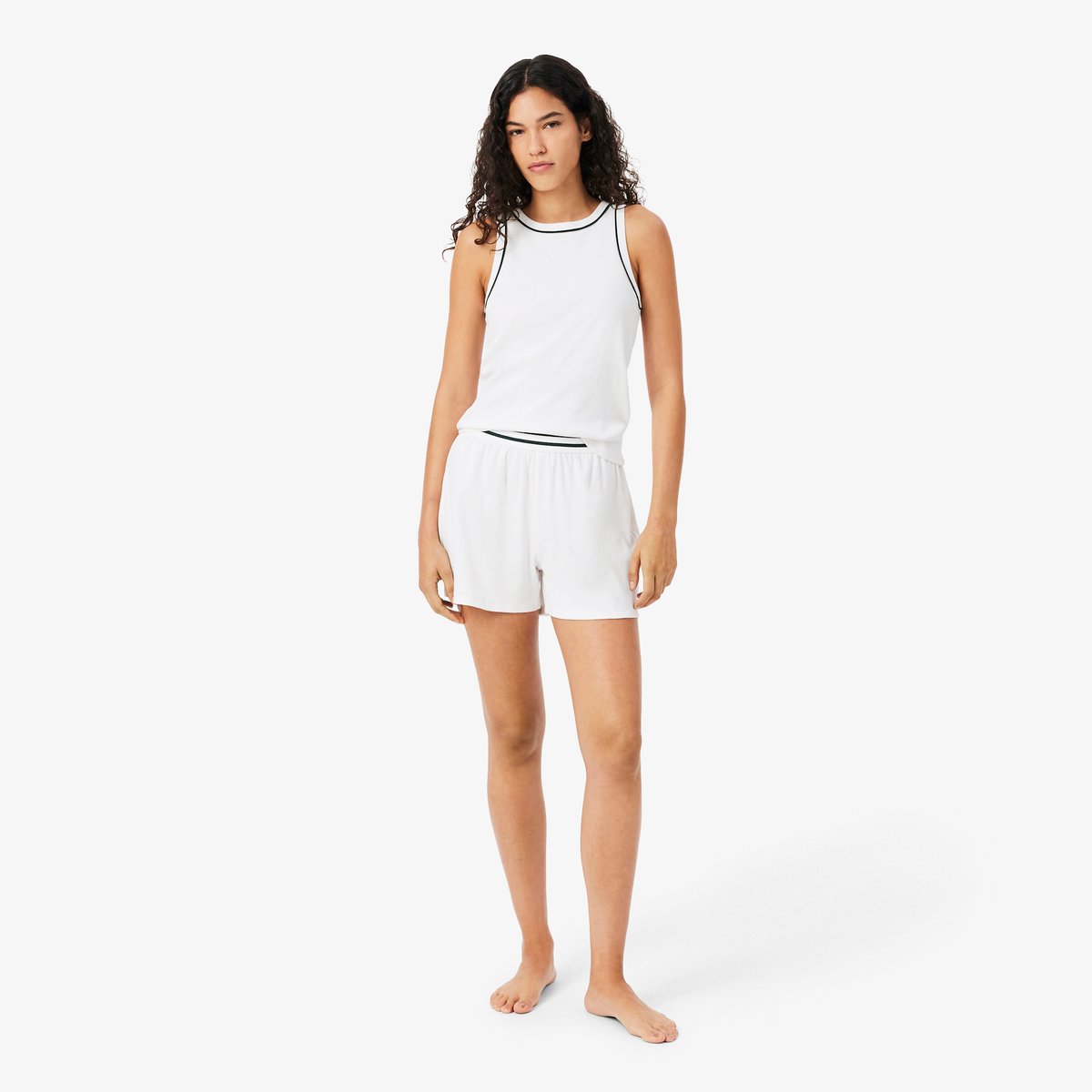 Ensemble de pyjama coton blanc-001, LACOSTE