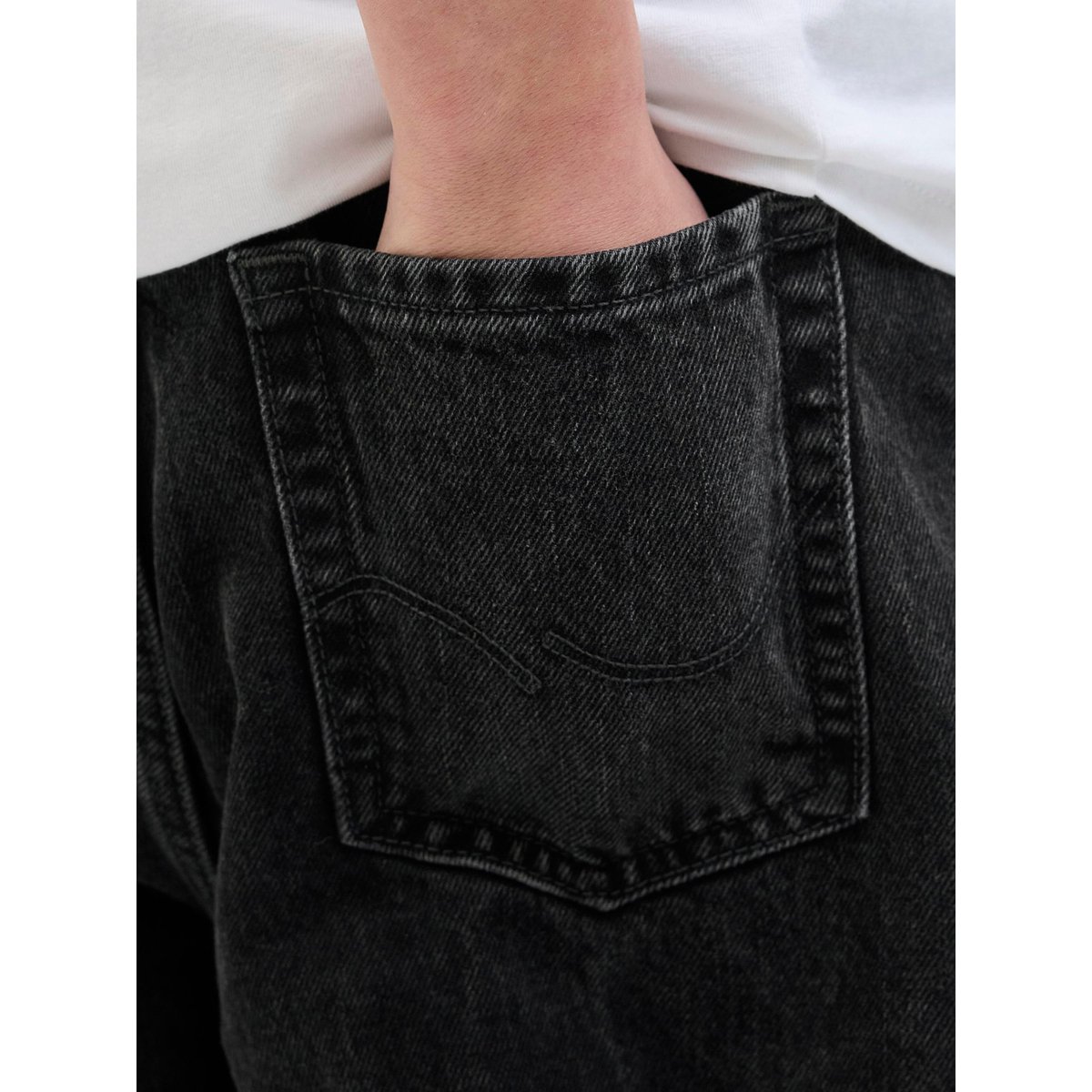 Jean Extra Baggy Fit black denim, JACK & JONES JUNIOR