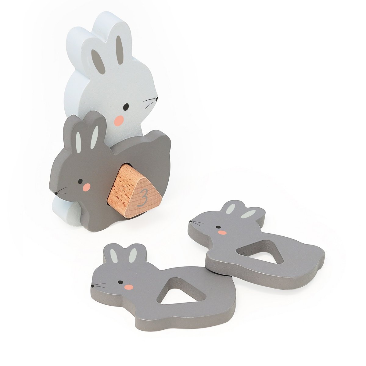 Puzzles d'éveil Maman bébé animaux marron, VILAC