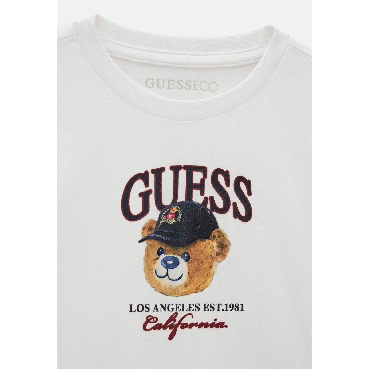 T-Shirt Avec Logo Ours Imprimé blanc, GUESS KIDS