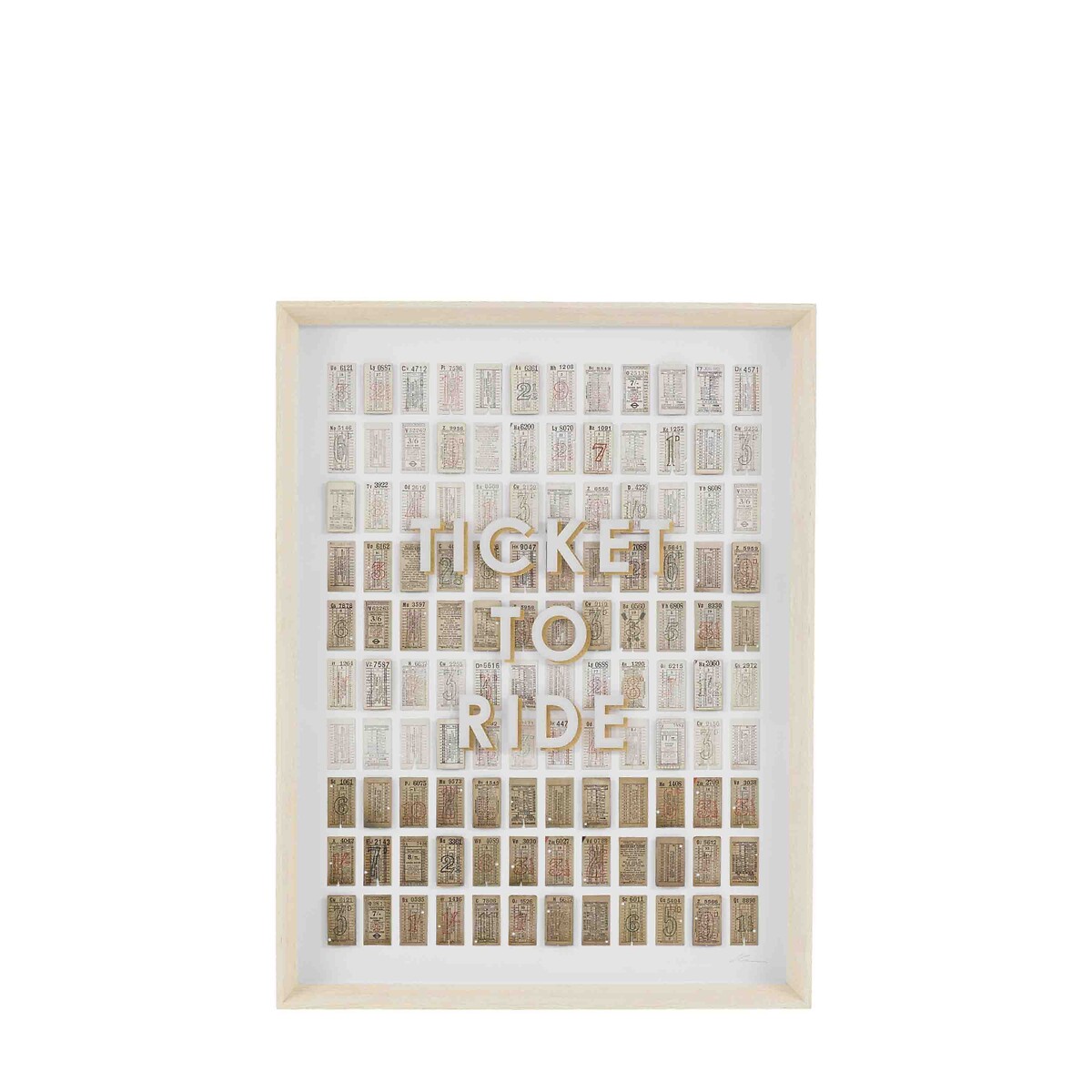 64cm Ticket to Ride Framed Art beige, ÉDITÉ