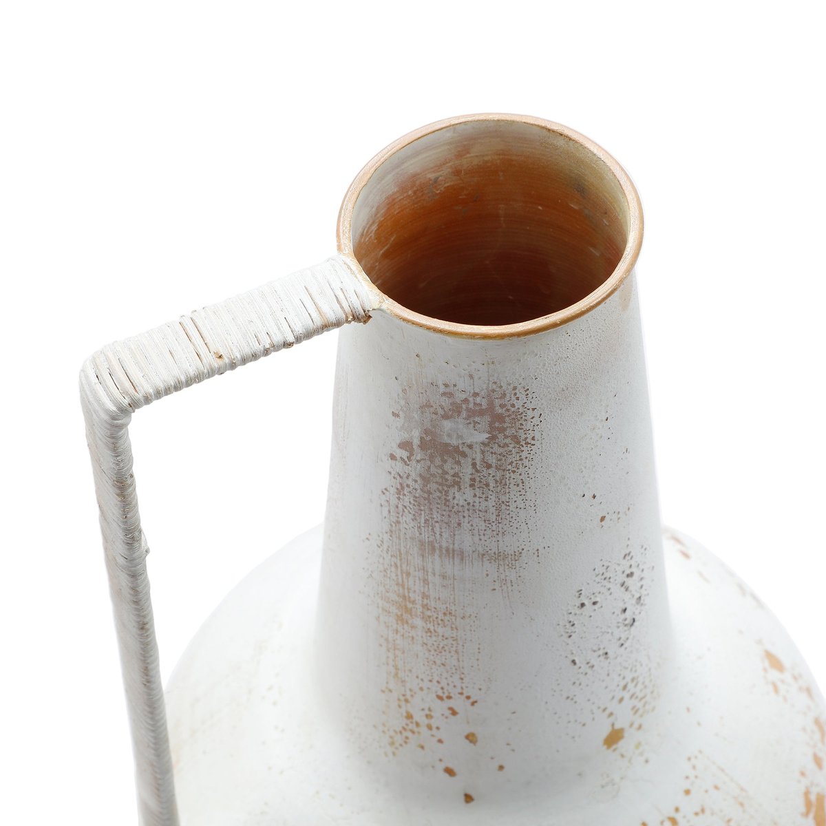 Vase en métal H34 AVENA blanc, SIA DECO