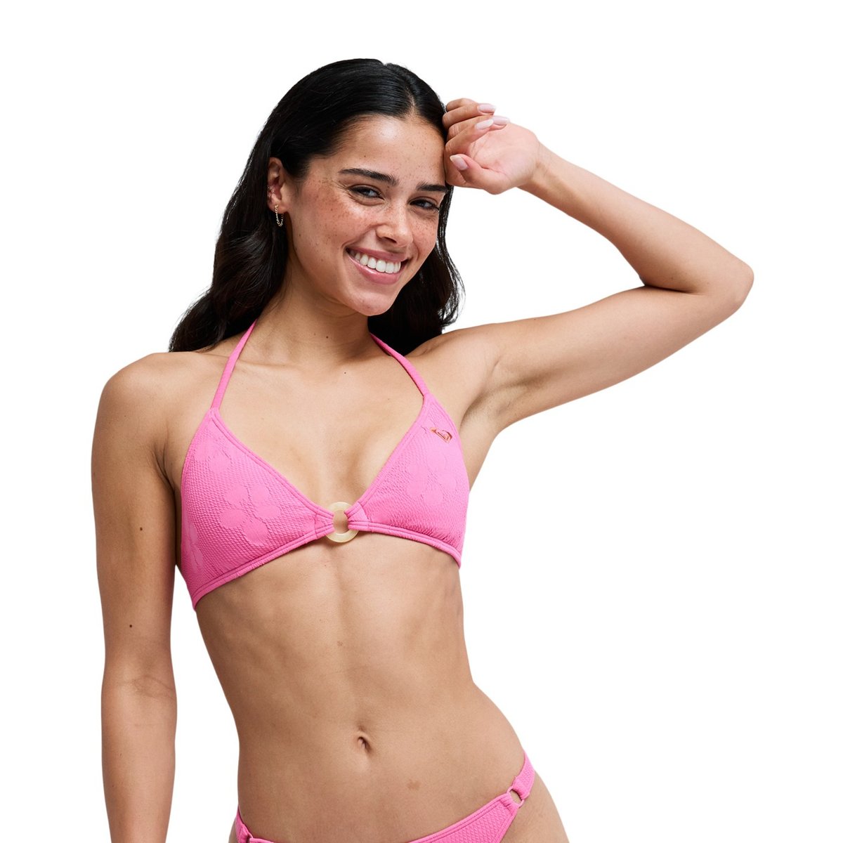 Haut de maillot de bain bikini triangle. rose sangria sunset, ROXY
