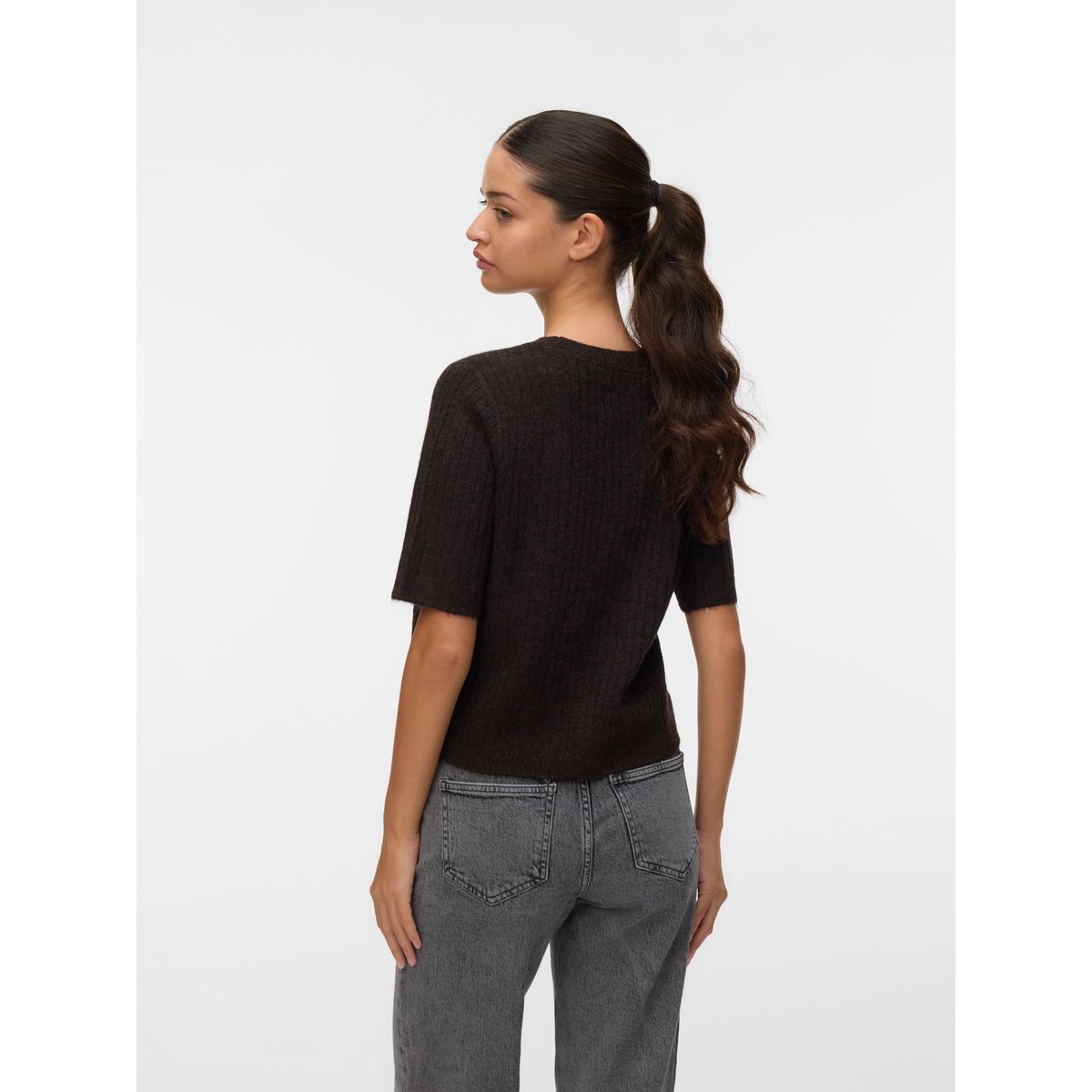 Jean À Coupe Large medium grey denim, VERO MODA