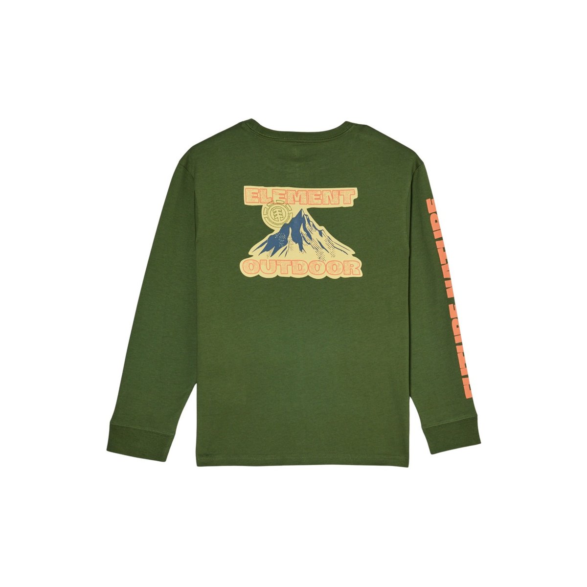 T-shirt manches longues TO THE TOP vert bronze green, ELEMENT