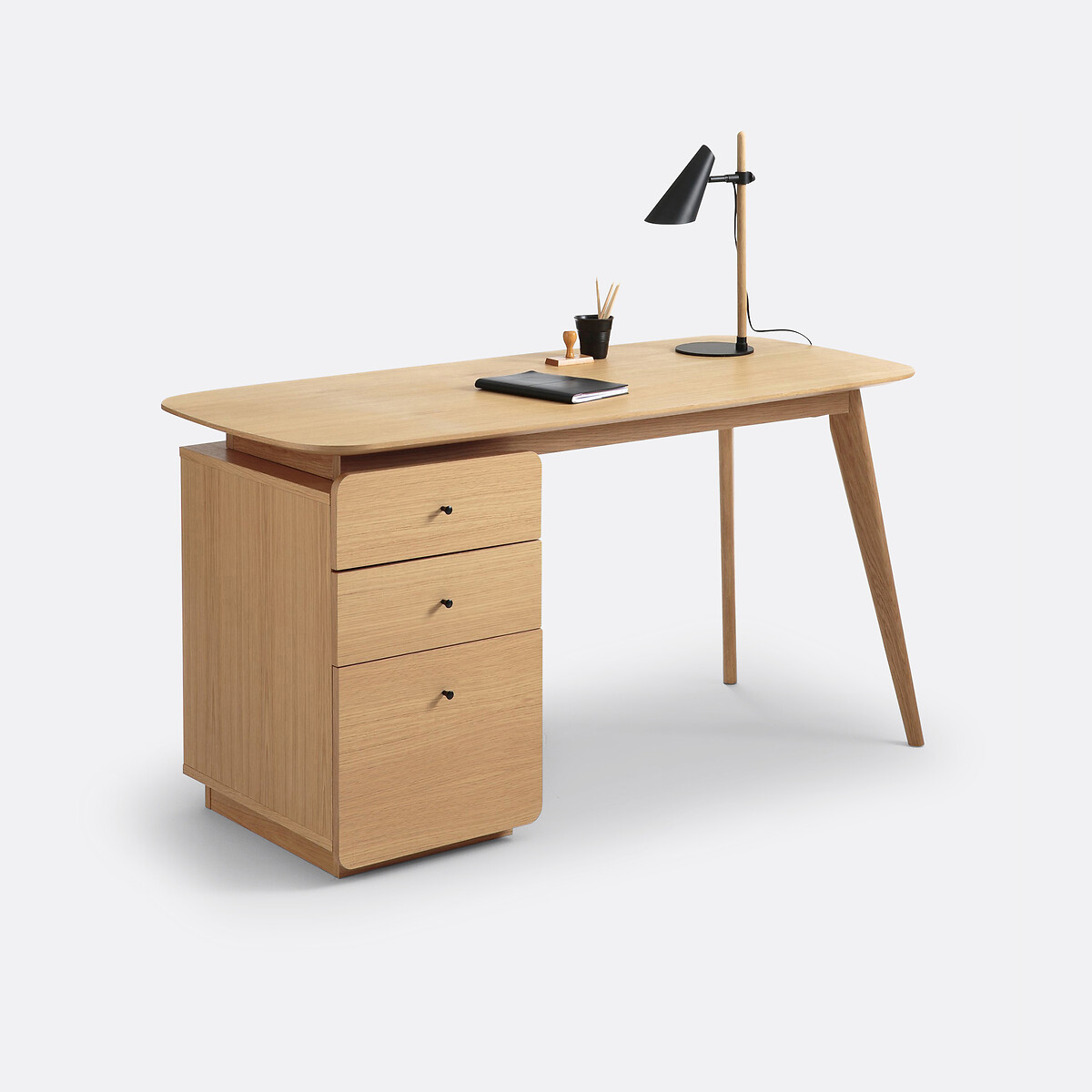 Bureau 3 tiroirs BIFACE chêne, LA REDOUTE INTERIEURS