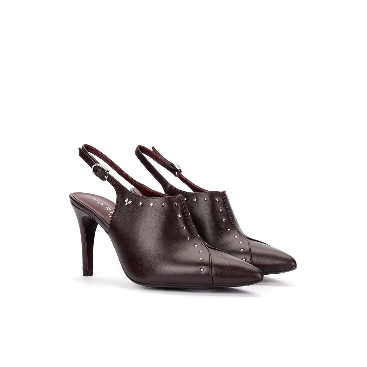 Chaussures à talon cuir Thelma burdeos, MARTINELLI
