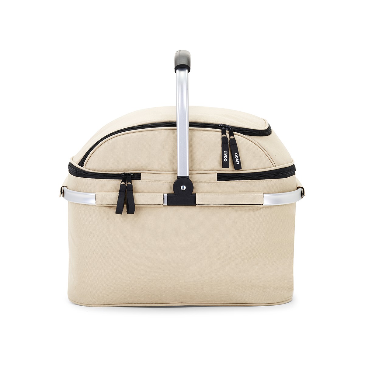 Panier pique-nique 4 personnes beige, LIVOO