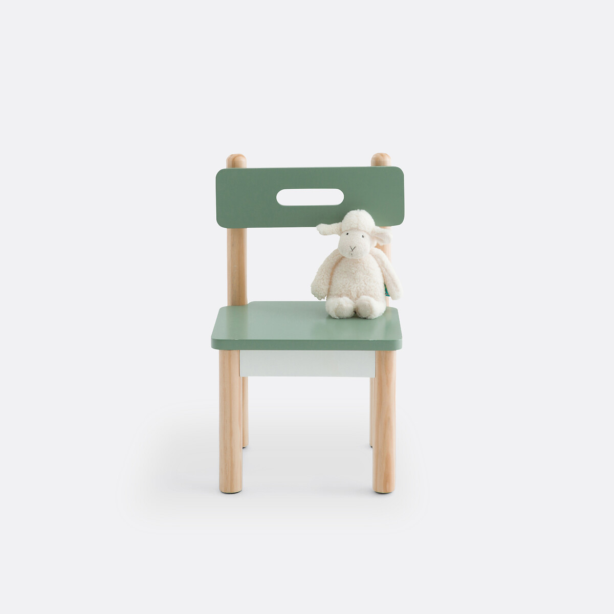 Chaise enfant, Simoni blanc/vert, MA PETITE ECOLE MONTESSORI X LA REDOUTE INTERIEURS