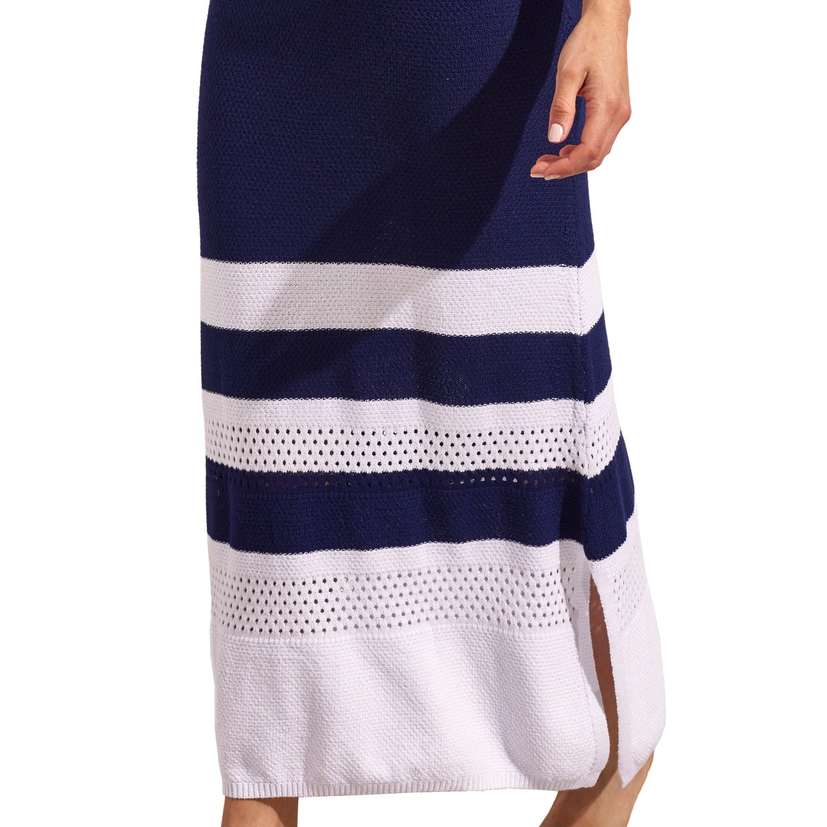 Robe longue estivale ARTEMISA bleu marine, SELMARK MARE