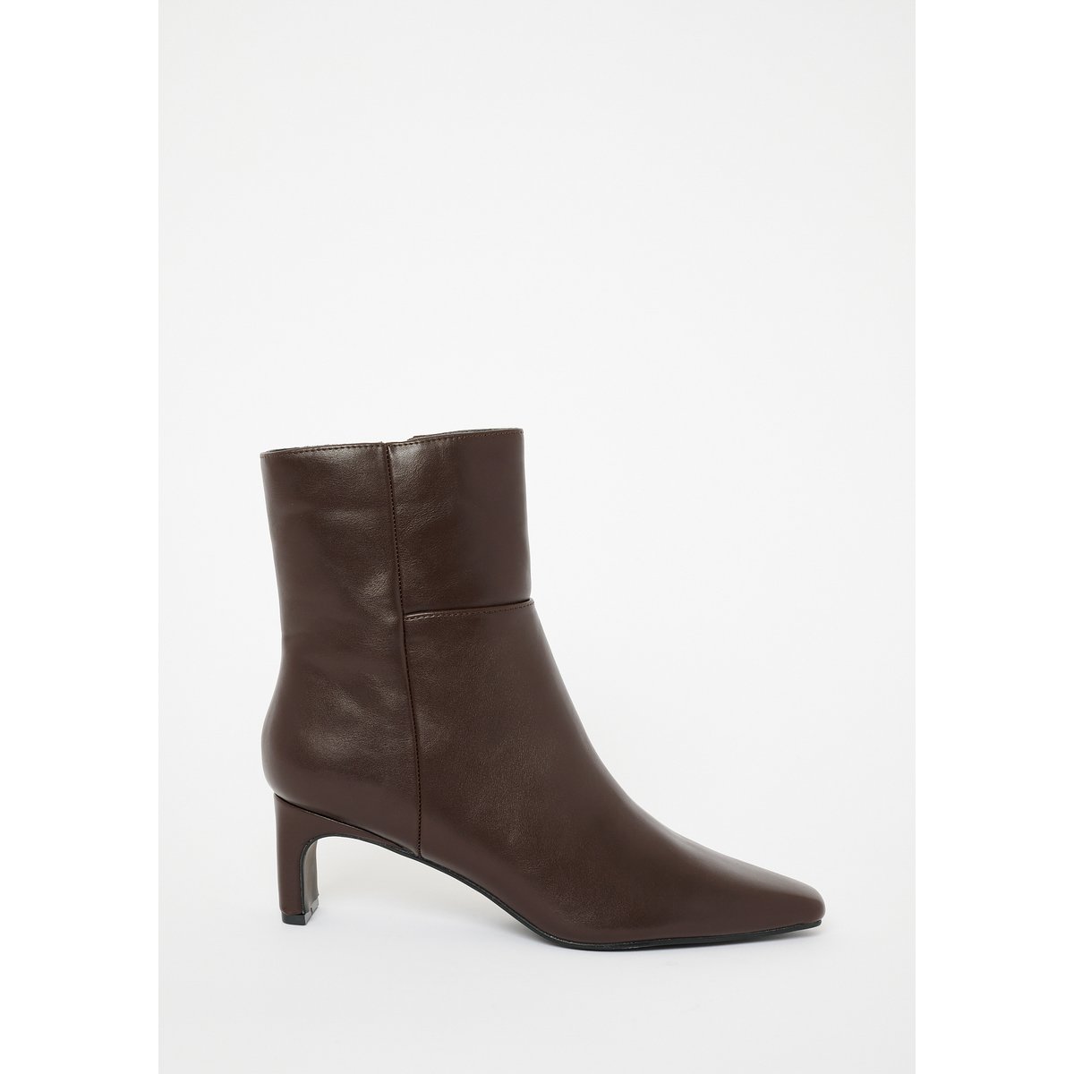 Bottines à talon en similicuir brown coffee, LOLALIZA