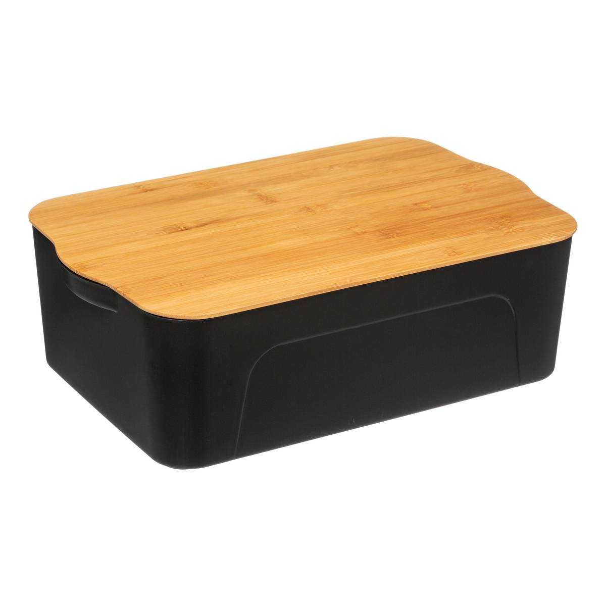 Boîte de rangement 13,5L avec couvercle en bambou BLACKBAMBOO noir, 5FIVE SIMPLY SMART