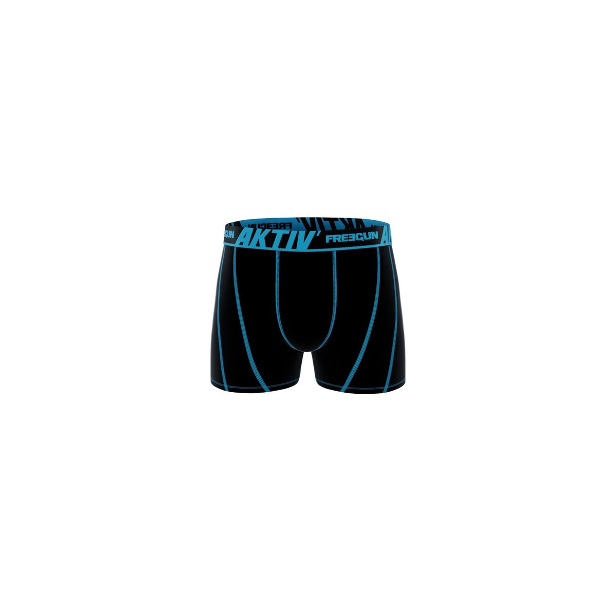 Lot De 4 Boxers Aktiv' Sport noir/jaune/bleu, FREEGUN