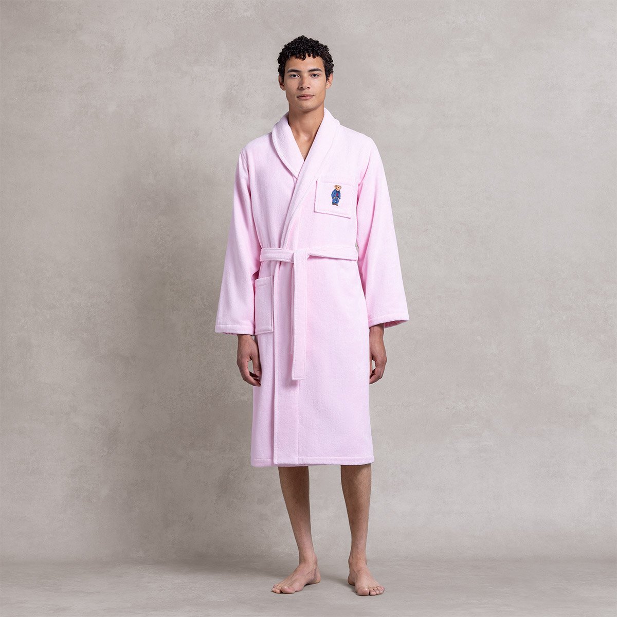 Peignoir de bain en velours, DENIM BEAR carmel pink, RALPH LAUREN HOME