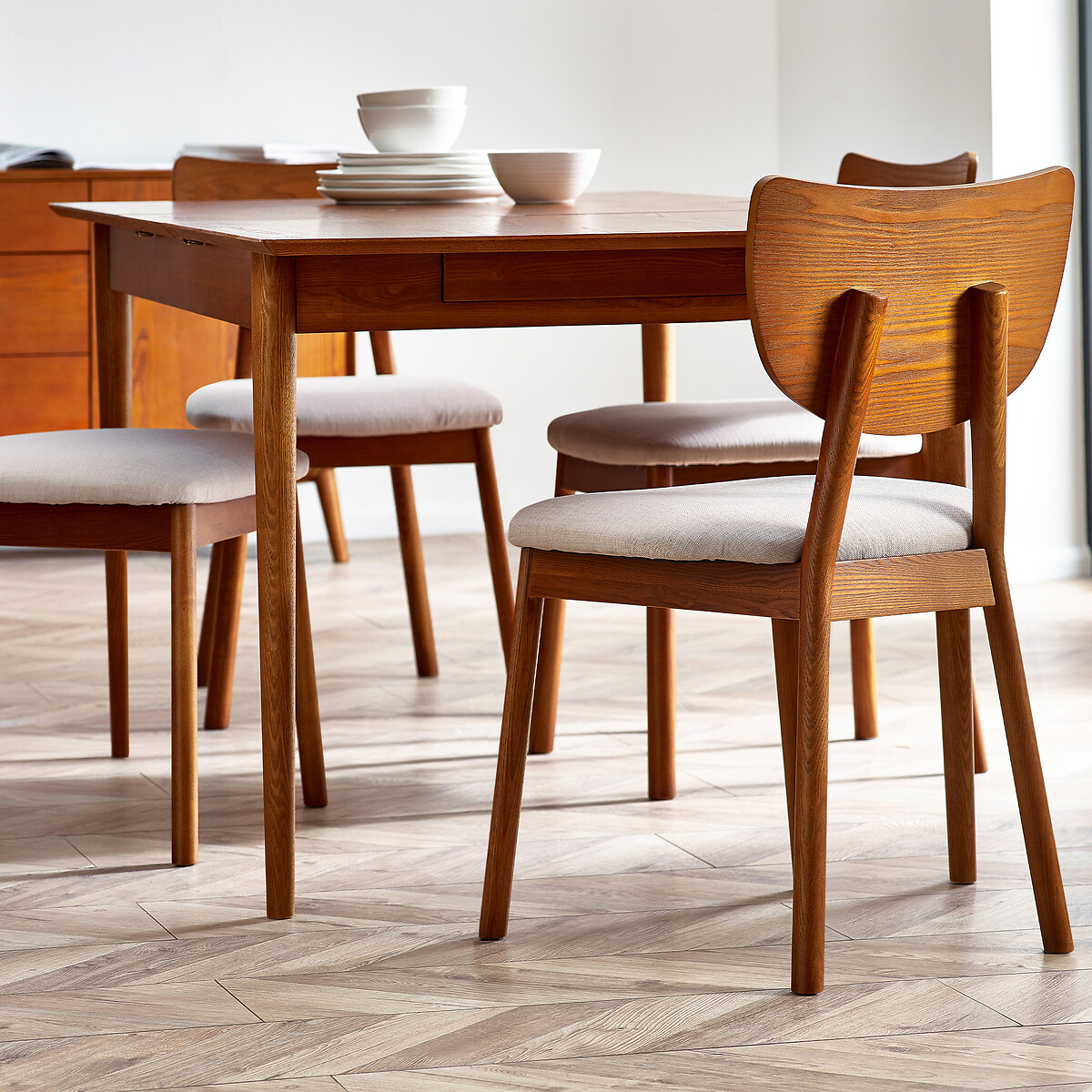Elijah Retro Ash Wood Dining Chairs (Set of 2) auburn, SO'HOME