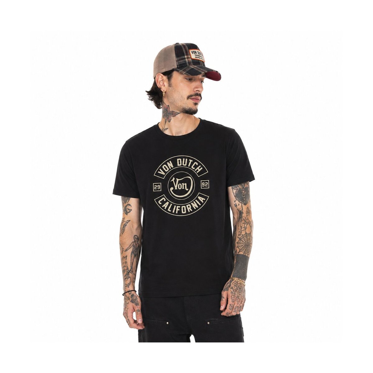 Tee shirt coton LOG noir/blanc, VON DUTCH