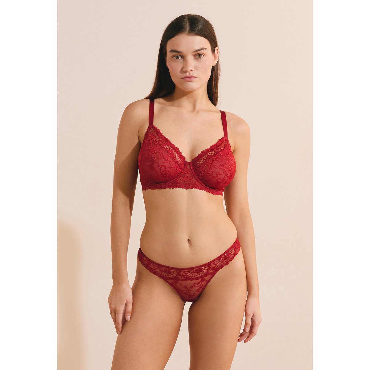 Soutien-gorge sans coques minimizer SOUPCON rouge, ETAM