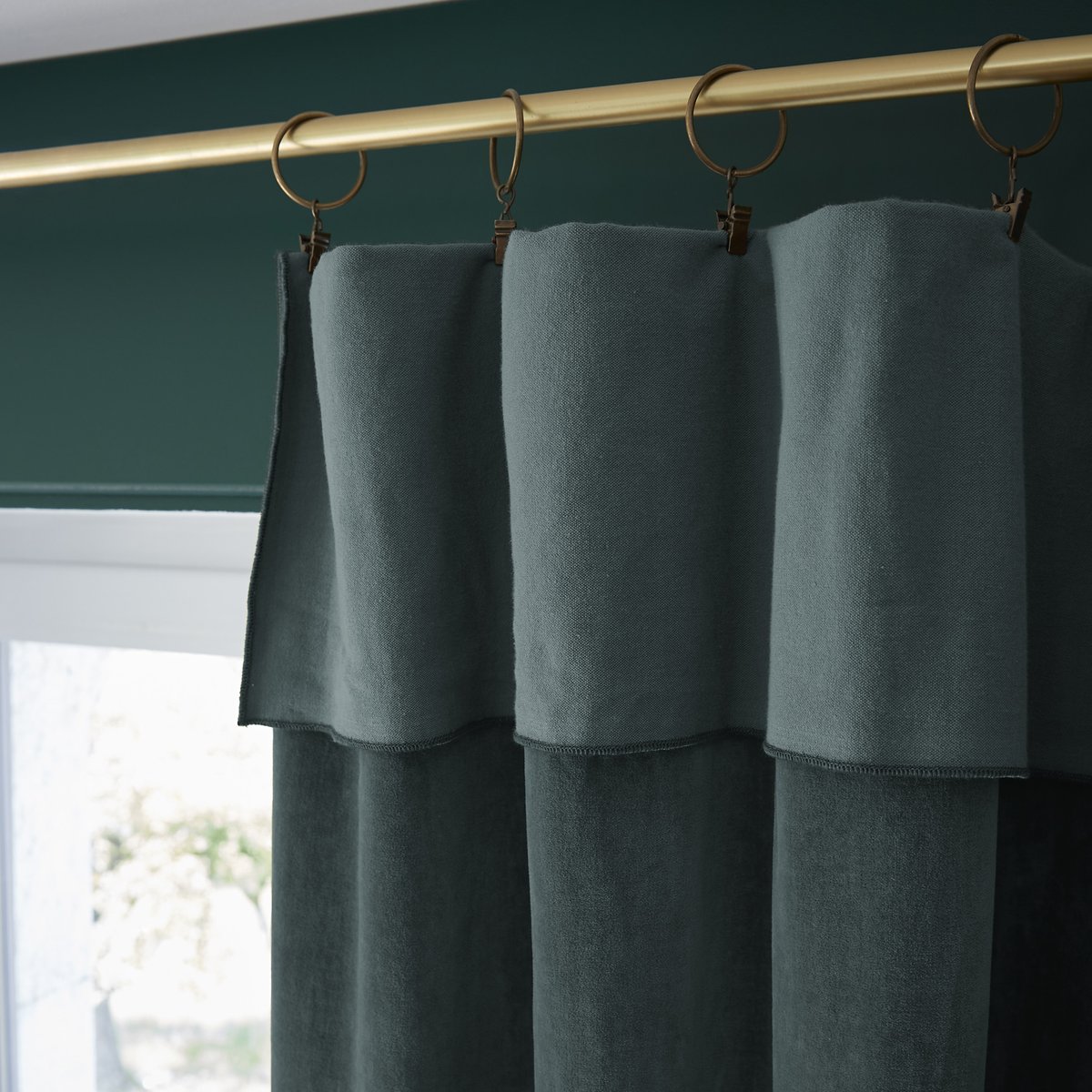 Rideau tamisant velours Collection Cesar camel, EDEN