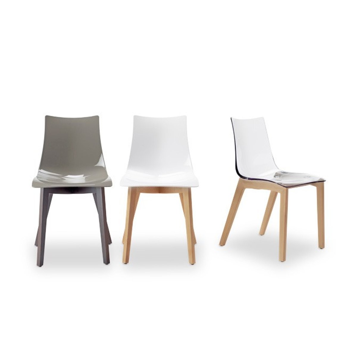 Chaise design en bois, NATURAL ZEBRA blanc, SCAB DESIGN