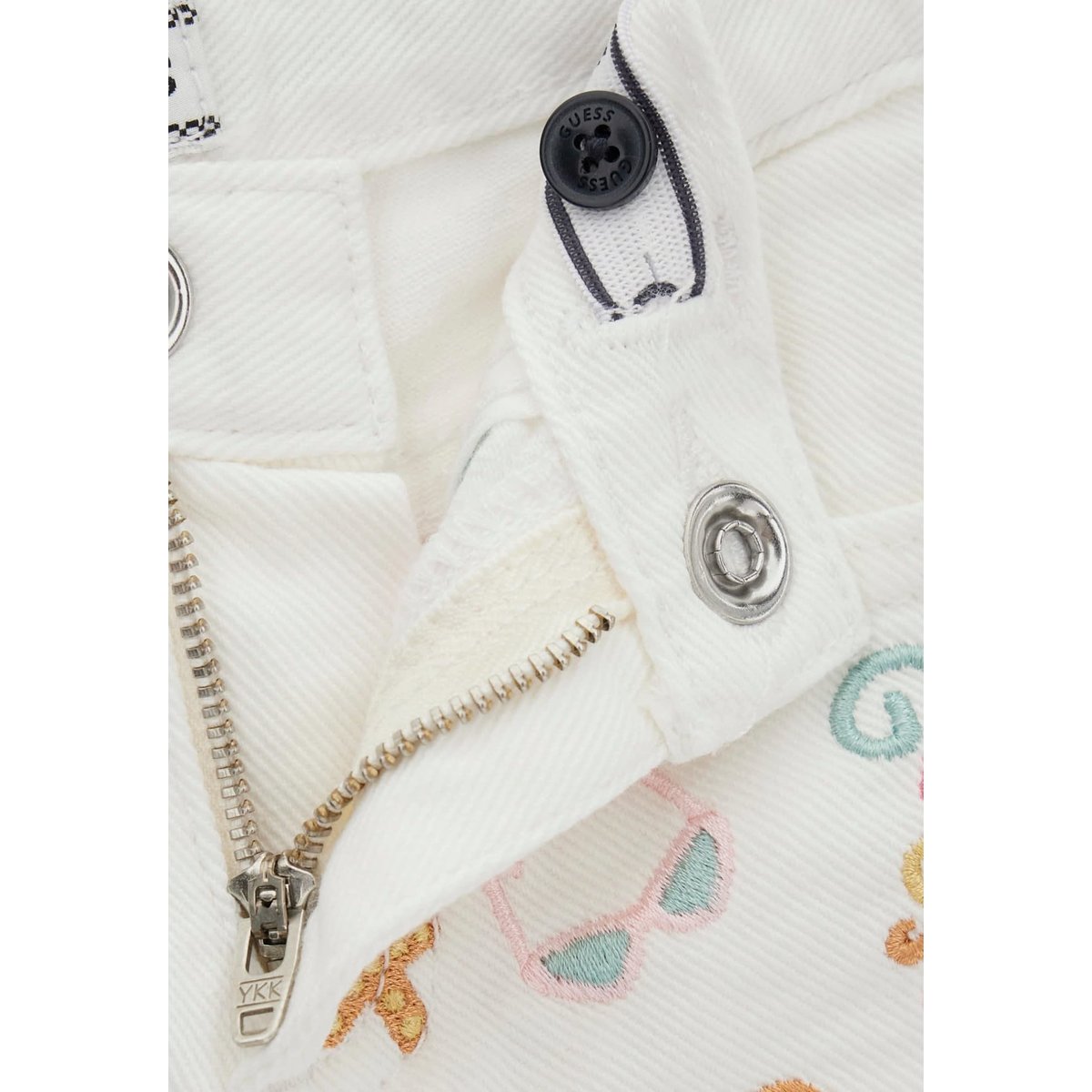 Shorts Brodés blanc multicolore, GUESS KIDS