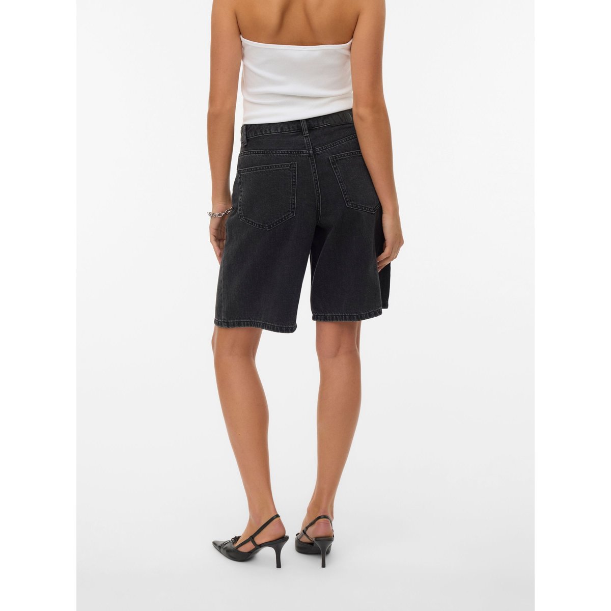 Short En Denim black denim 1, VERO MODA