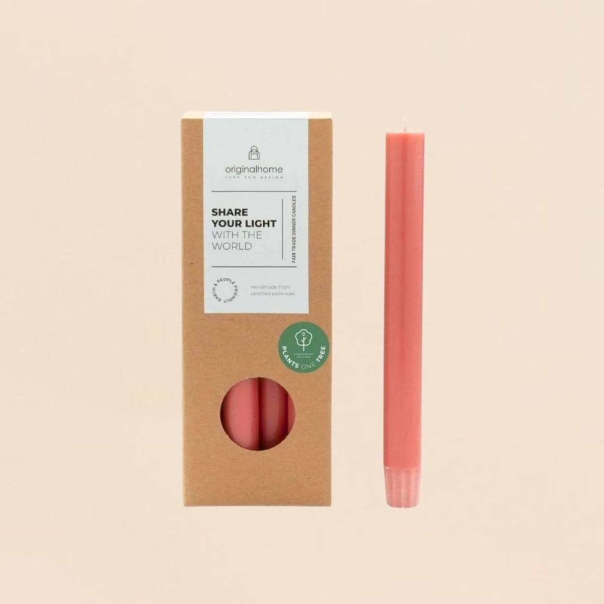 Set de 10 bougies cierges 20 cm orange, ORIGINALHOME