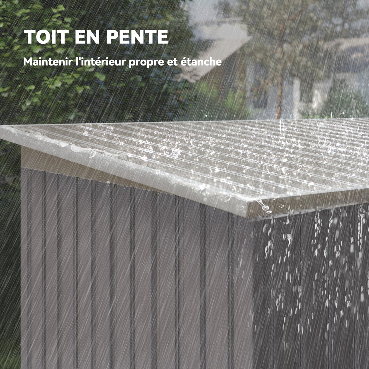 Abri de jardin Acier galvanisé Gris clair gris, OUTSUNNY