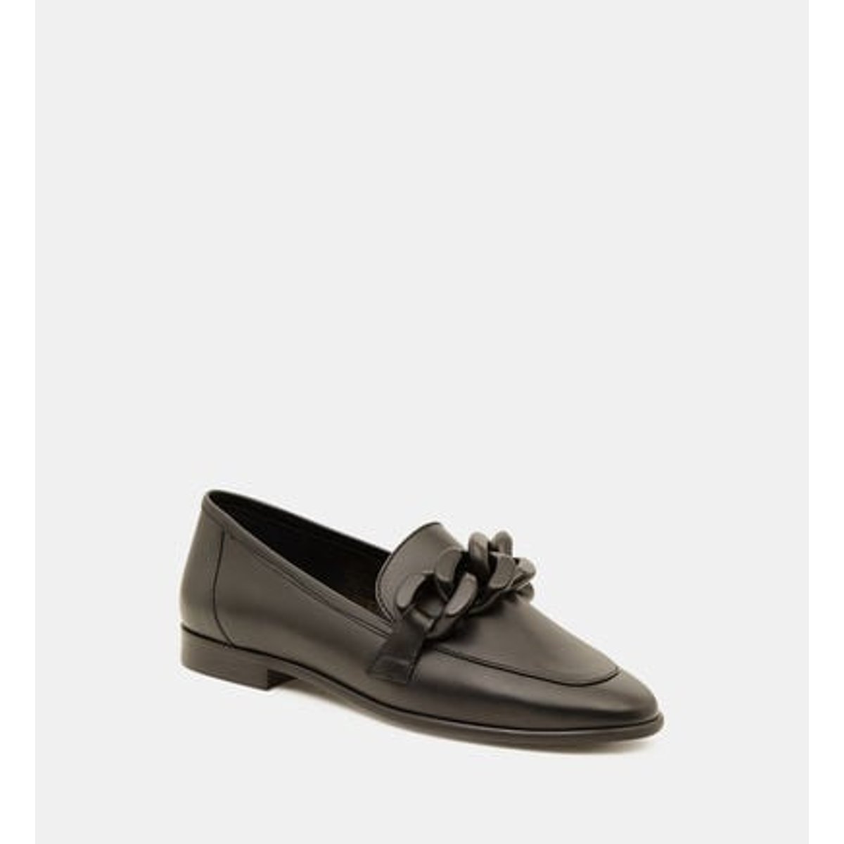 Mocassins Pakita Chaîne En Cuir noir, GALERIES LAFAYETTE