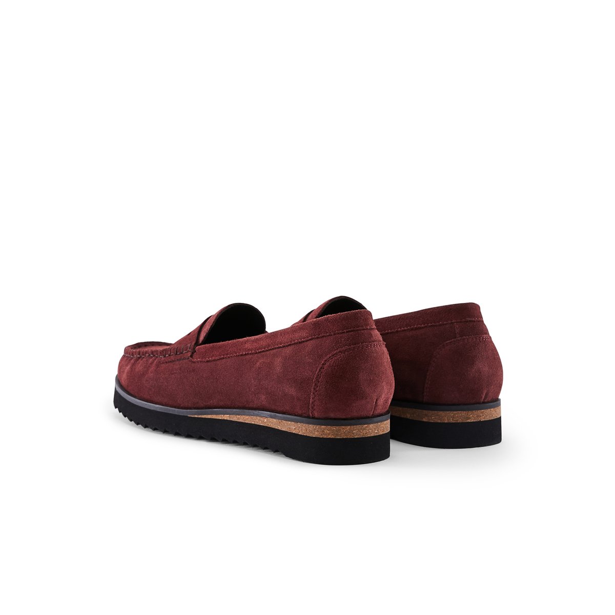 Mocassins à enfiler semelle compensée bordeaux, PEDICONFORT