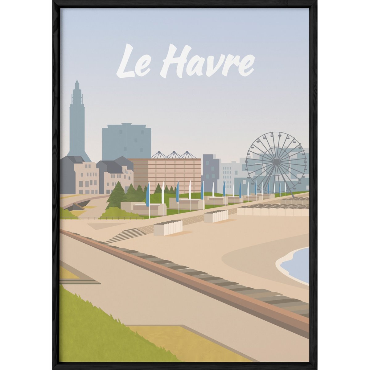 Affiche ville Le Havre blanc, L'AFFICHERIE