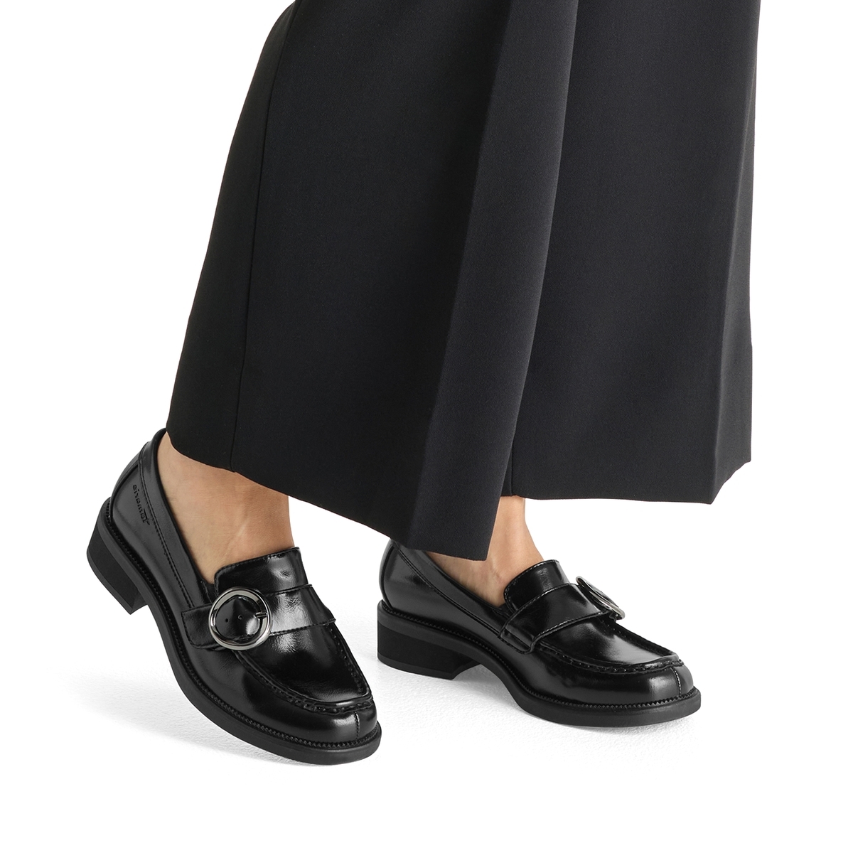 Slipper comfort weite noir laque, TAMARIS