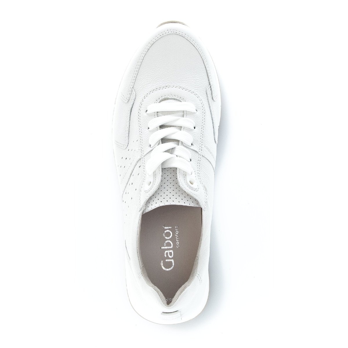 Baskets en cuir blanc, GABOR