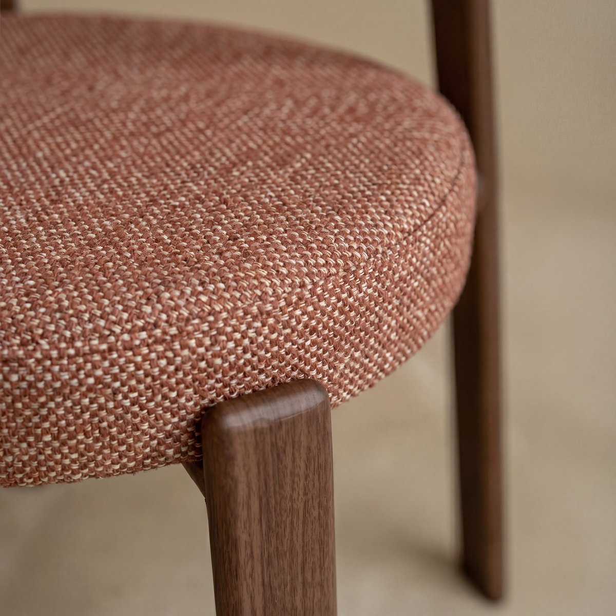 Lot de 2 chaises en tissu - AURA marron, MAISON PAVANE