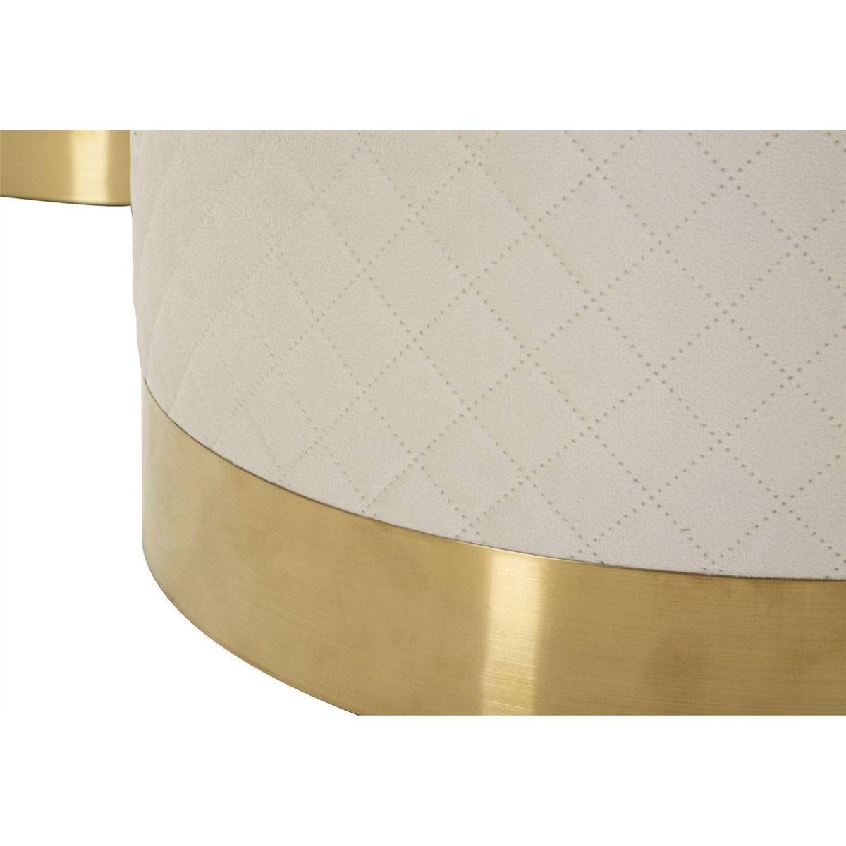 Set de 3 tables coffres plateau effet marbre GLAM crème et or, RECOLLECTION